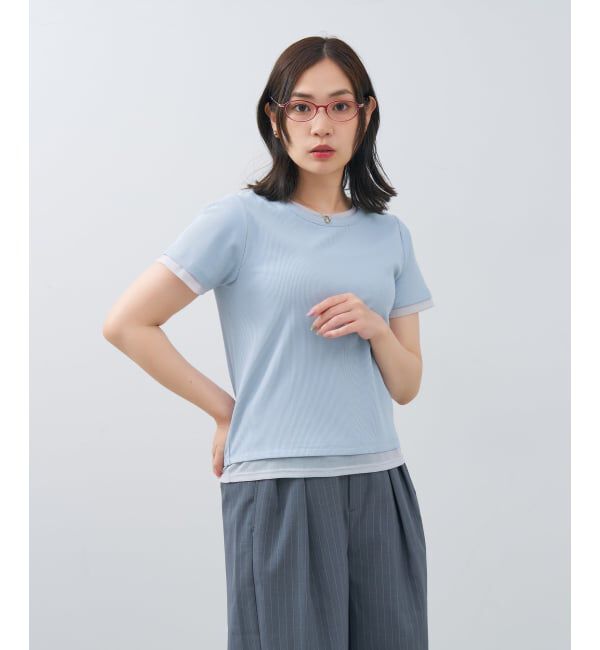  「FASHION オーバル型 メガネ | コンビネーションフレーム 軽量 メタル 読書 ビジネス レンズ交換券付」|メガネ|