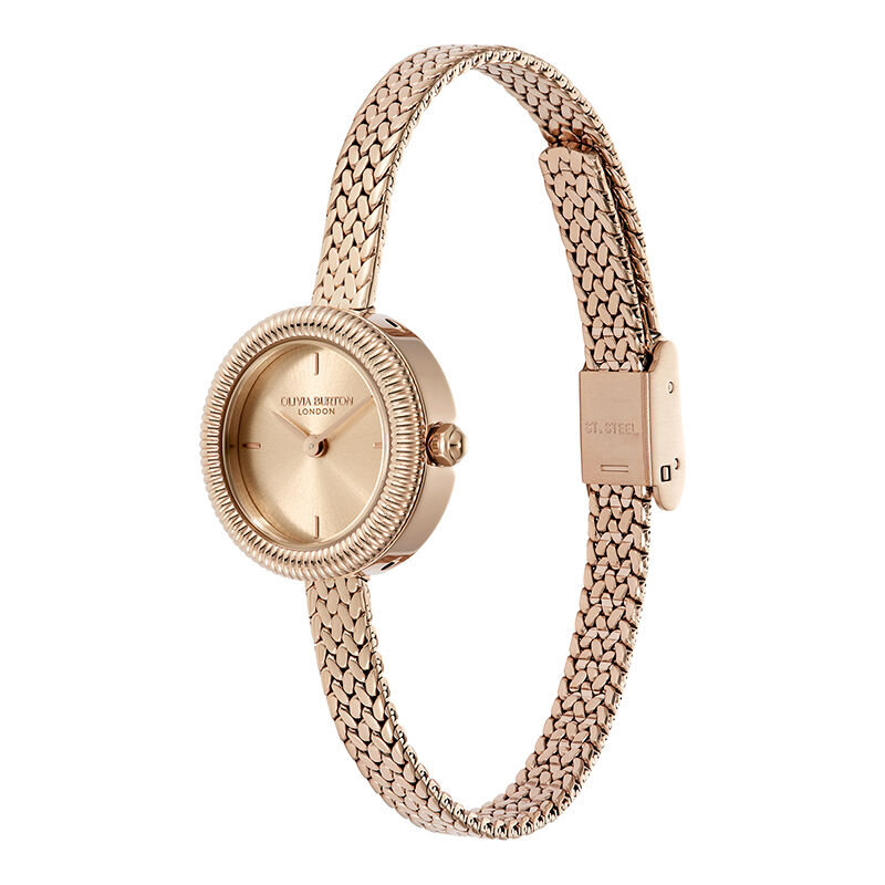 OLIVIA BURTON 「〈OLIVIA BURTON(ｵﾘﾋﾞｱﾊﾞｰﾄﾝ)〉ｸﾗｼｯｸ 20mm　ﾌｧｲﾝﾘｰ ﾛｰｽﾞｺﾞｰﾙﾄﾞ ﾒｯｼｭ」|腕時計|