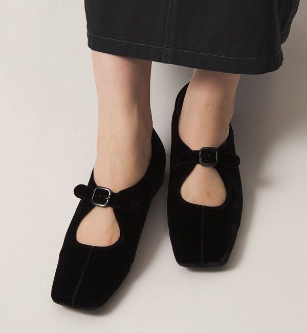 ODETTE E ODILE「スクエアセンターベルト フラット20&uarr;」|パンプス|