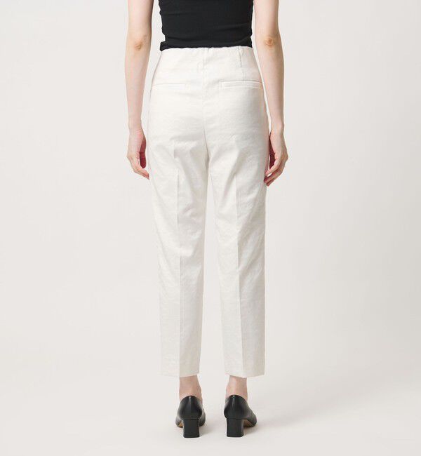 UNITED ARROWS「シャイニー スリム パンツ OFF WHITE ‐ストレッチ ウォッシャブル‐」|スラックス|