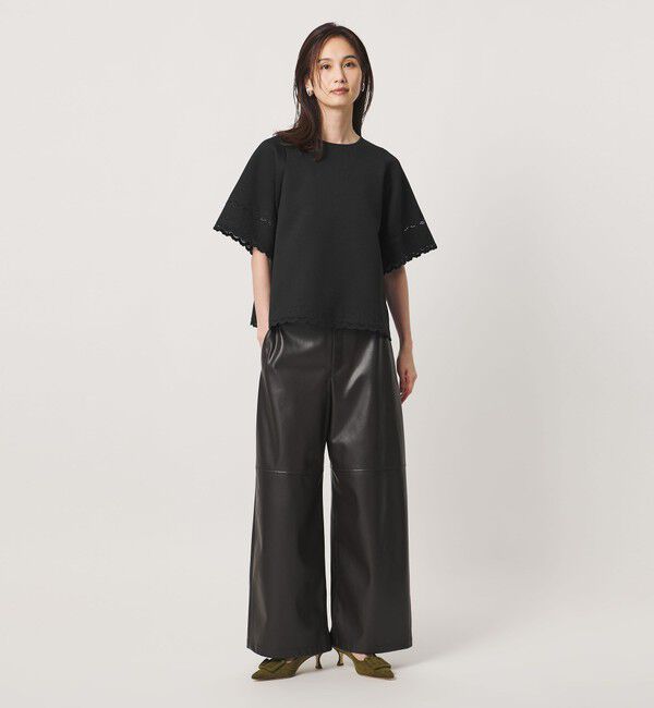 UNITED ARROWS「カットワーク スカラップ プルオーバー ニット ‐ウォッシャブル‐」|ニット・セーター|
