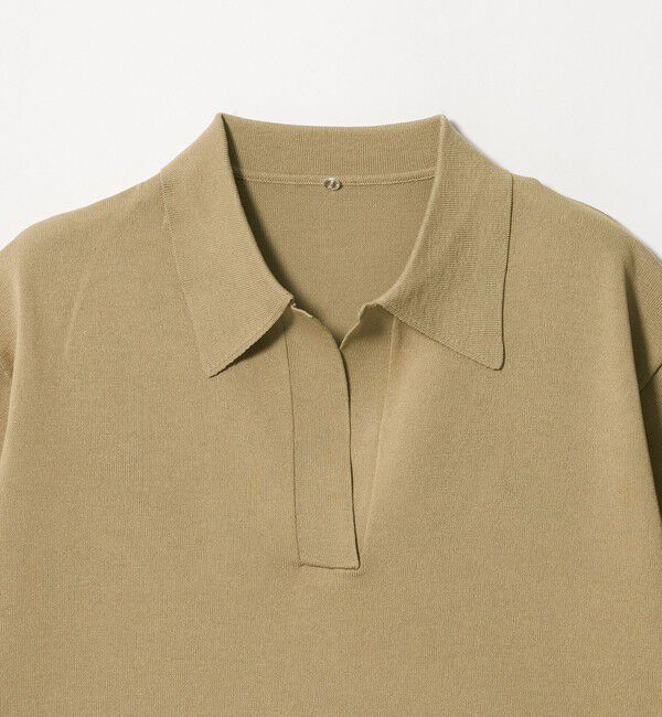 UNITED ARROWS green label relaxing「2WAY スキッパー シャツ プルオーバー ニット 5分袖 」|ニット・セーター|