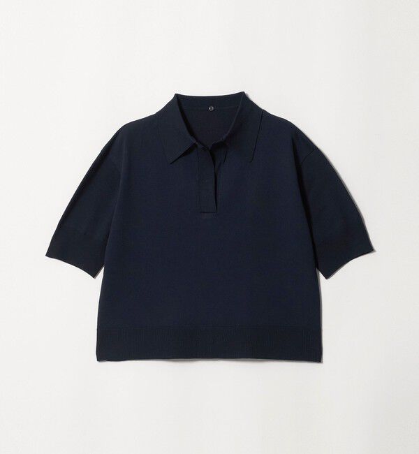UNITED ARROWS green label relaxing「2WAY スキッパー シャツ プルオーバー ニット 5分袖 」|ニット・セーター|