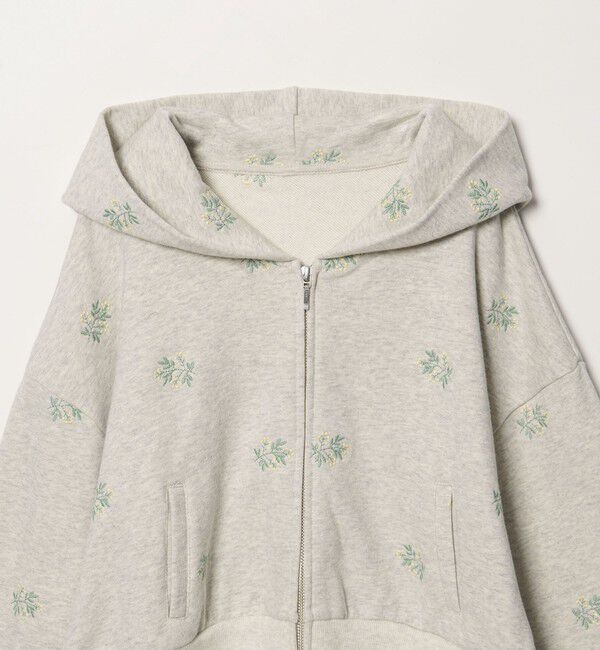 EMMEL REFINES「＜EMMEL REFINES＞EM シシュウ ショート ジップパーカー」|Tシャツ・カットソー|
