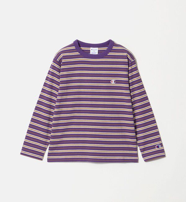 UNITED ARROWS green label relaxing「＜Champion＞ボーダー ロングスリーブ Tシャツ / キッズ 140cm-160cm」|Tシャツ・カットソー|PURPLE