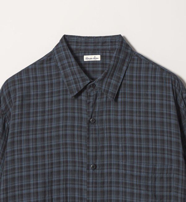 STEVEN ALAN「＜Steven Alan＞ CC ガーゼ マドラスチェック レギュラーカラー シャツ LOOSE」|シャツ・ブラウス|