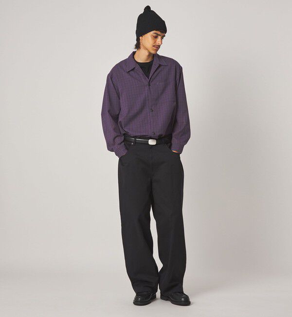 STEVEN ALAN「＜Steven Alan＞ ウール チェック オープンカラー オーバー シャツ」|シャツ・ブラウス|