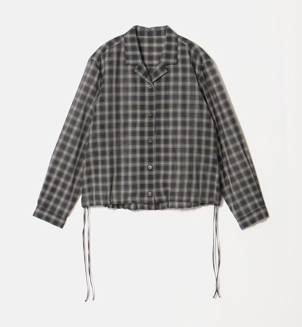 BEAUTY&YOUTH UNITED ARROWS「シアー ドローストリング オープンカラーシャツ」|シャツ・ブラウス|その他1