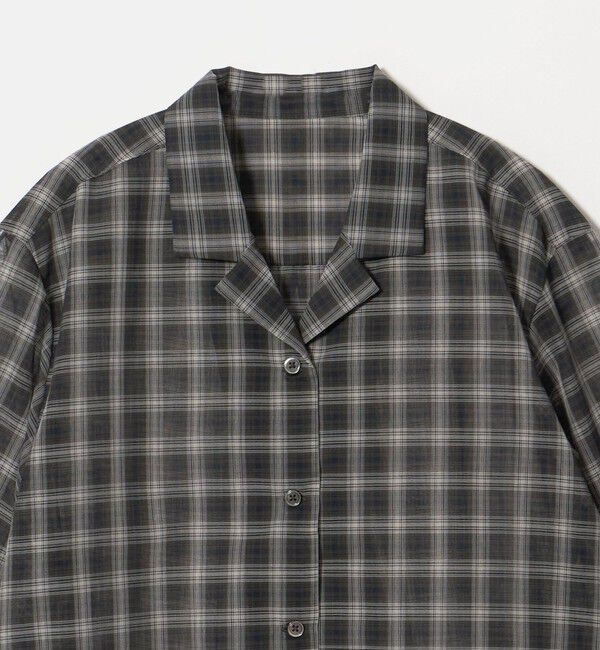 BEAUTY&YOUTH UNITED ARROWS「シアー ドローストリング オープンカラーシャツ」|シャツ・ブラウス|