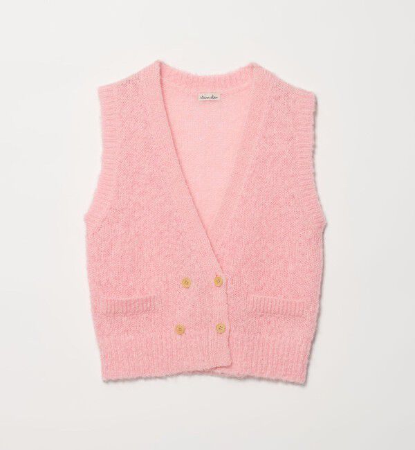 STEVEN ALAN「＜Steven Alan＞ウール モヘヤ ナイロン ダブルボタン ベスト」|ベスト・ジレ|LT.PINK