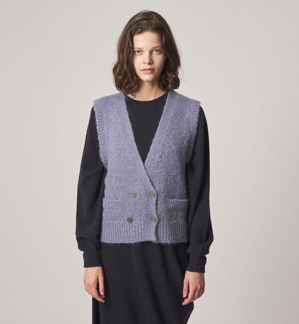 STEVEN ALAN「＜Steven Alan＞ウール モヘヤ ナイロン ダブルボタン ベスト」|ベスト・ジレ|