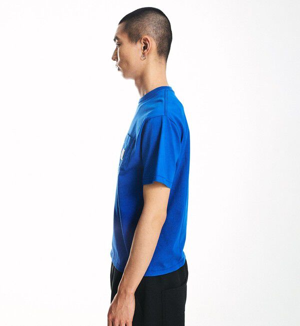 SHIPS「City Ambient Products: スクエアロゴ ポケット Tシャツ」|Tシャツ・カットソー|