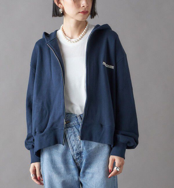 SHIPS for women「SHIPS NINE CASE:ロゴ フーディー」|パーカー|ネイビー