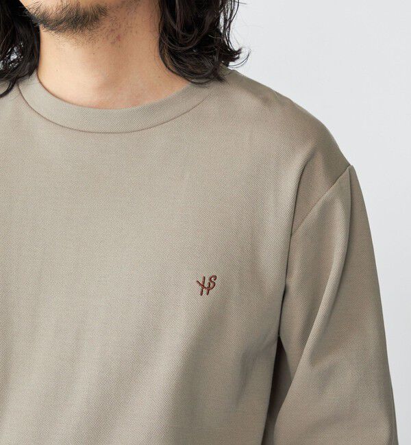 SHIPS「【WEB限定】SHIPS:〈抗菌防臭〉ワンポイントロゴ ハイゲージバーズアイ ダブルフェイス 長袖Tシャツ」|Tシャツ・カットソー|