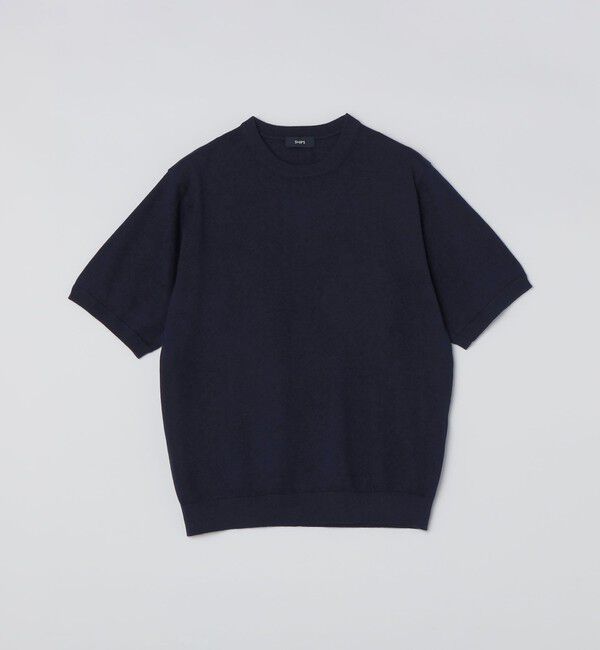 SHIPS「SHIPS:〈接触冷感/ 手洗い可能〉ラミー ニット Tシャツ」|ニット・セーター|