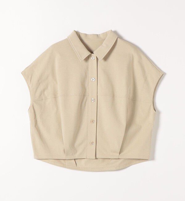 quaranciel「quaranciel:〈接触冷感/洗濯機可能〉天竺 フレンチスリーブ シャツ カットソー」|Tシャツ・カットソー|