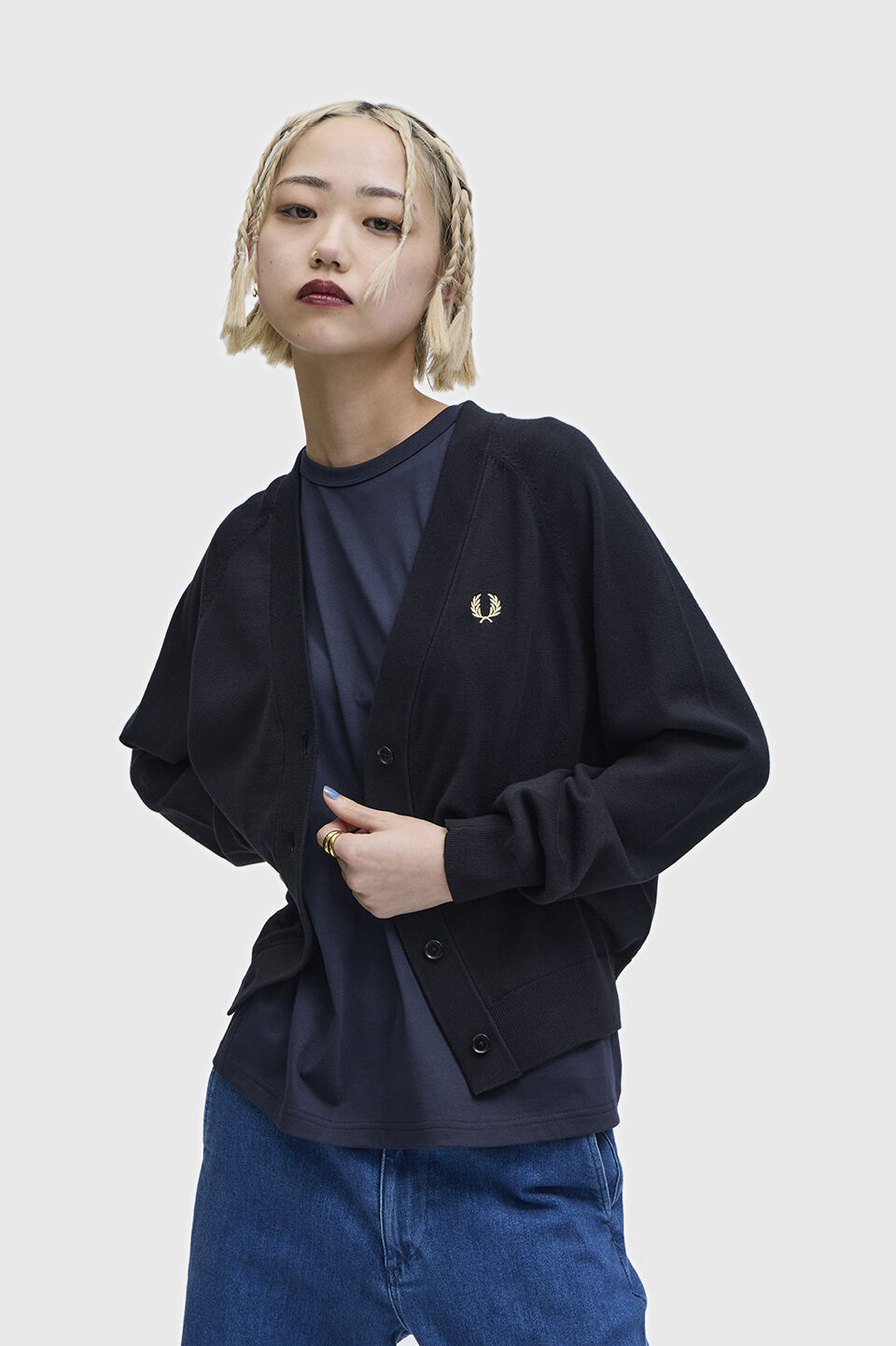 FRED PERRY 「V-Neck Cardigan／Vネックカーディガン」|カーディガン|