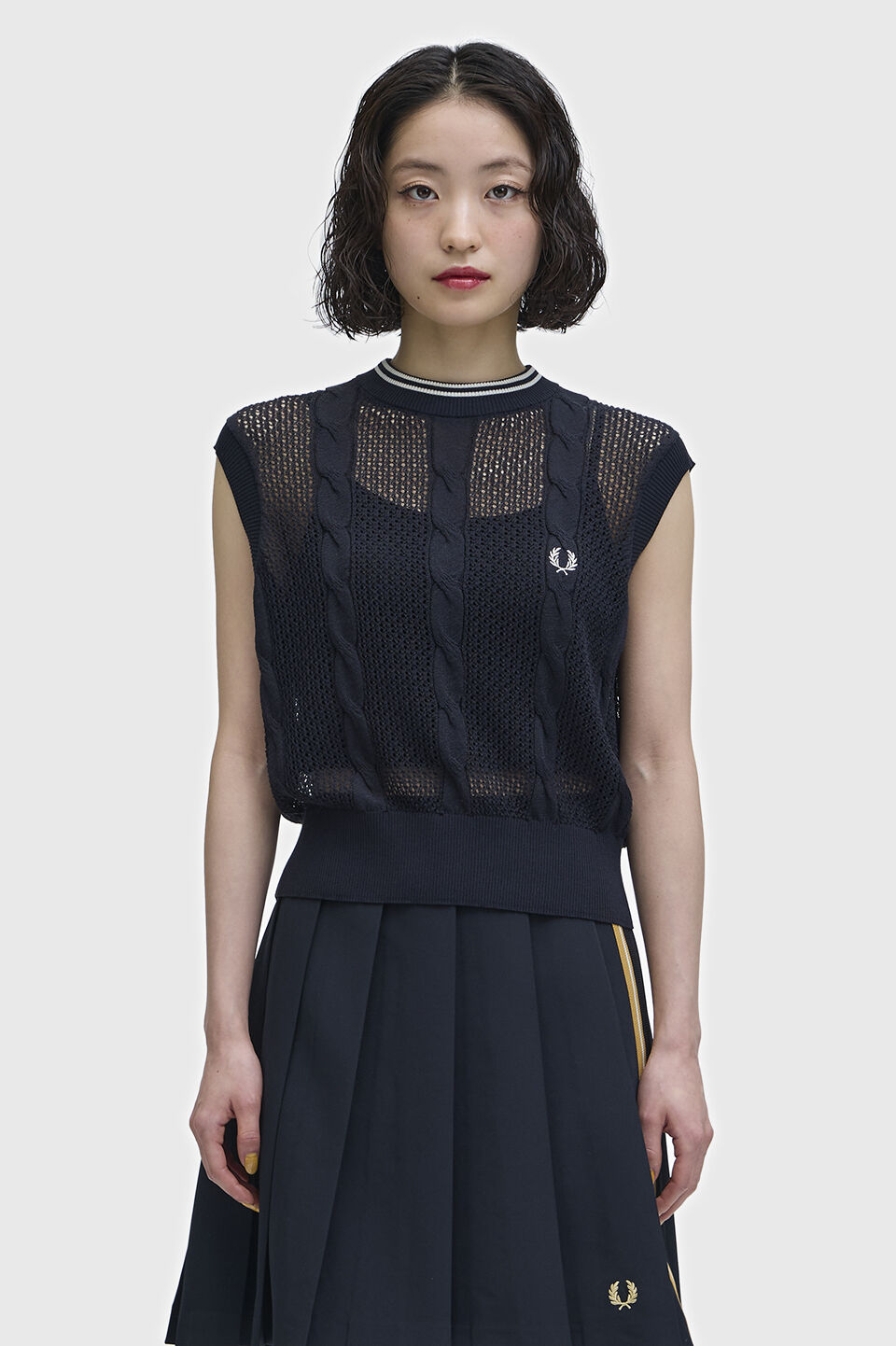 FRED PERRY 「Mesh Cable Knit Tank／メッシュケーブルニットタンクトップ」|その他|