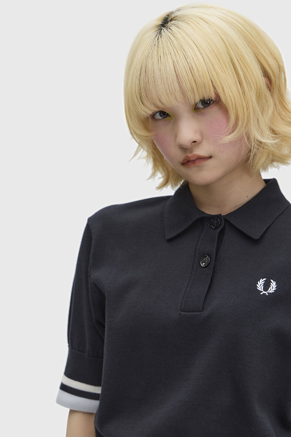 FRED PERRY 「Bold Tipped Knitted Shirt／ボールドティップラインニットポロシャツ」|ポロシャツ|