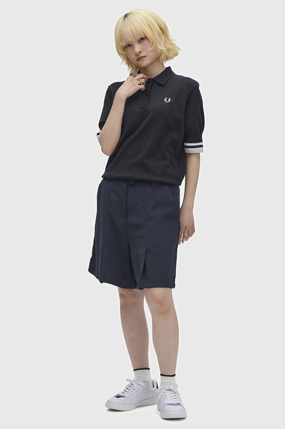 FRED PERRY 「Bold Tipped Knitted Shirt／ボールドティップラインニットポロシャツ」|ポロシャツ|
