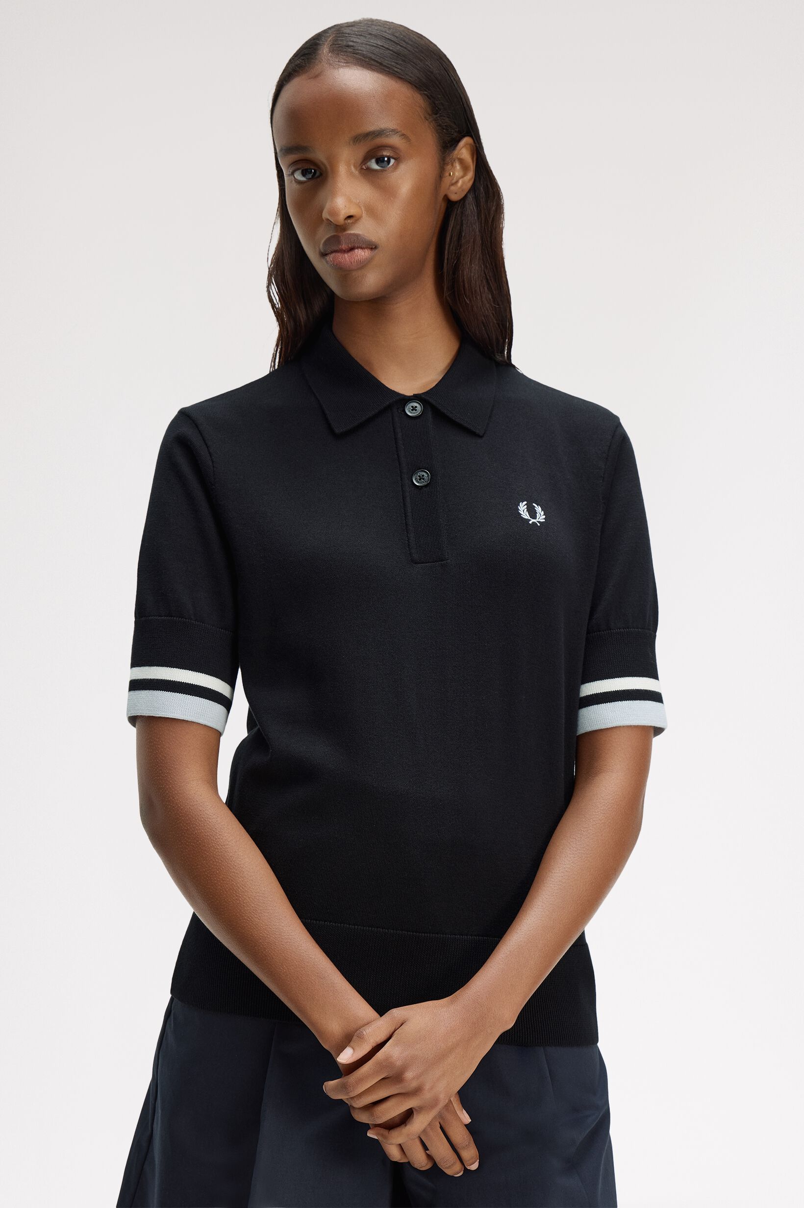 FRED PERRY 「Bold Tipped Knitted Shirt／ボールドティップラインニットポロシャツ」|ポロシャツ|