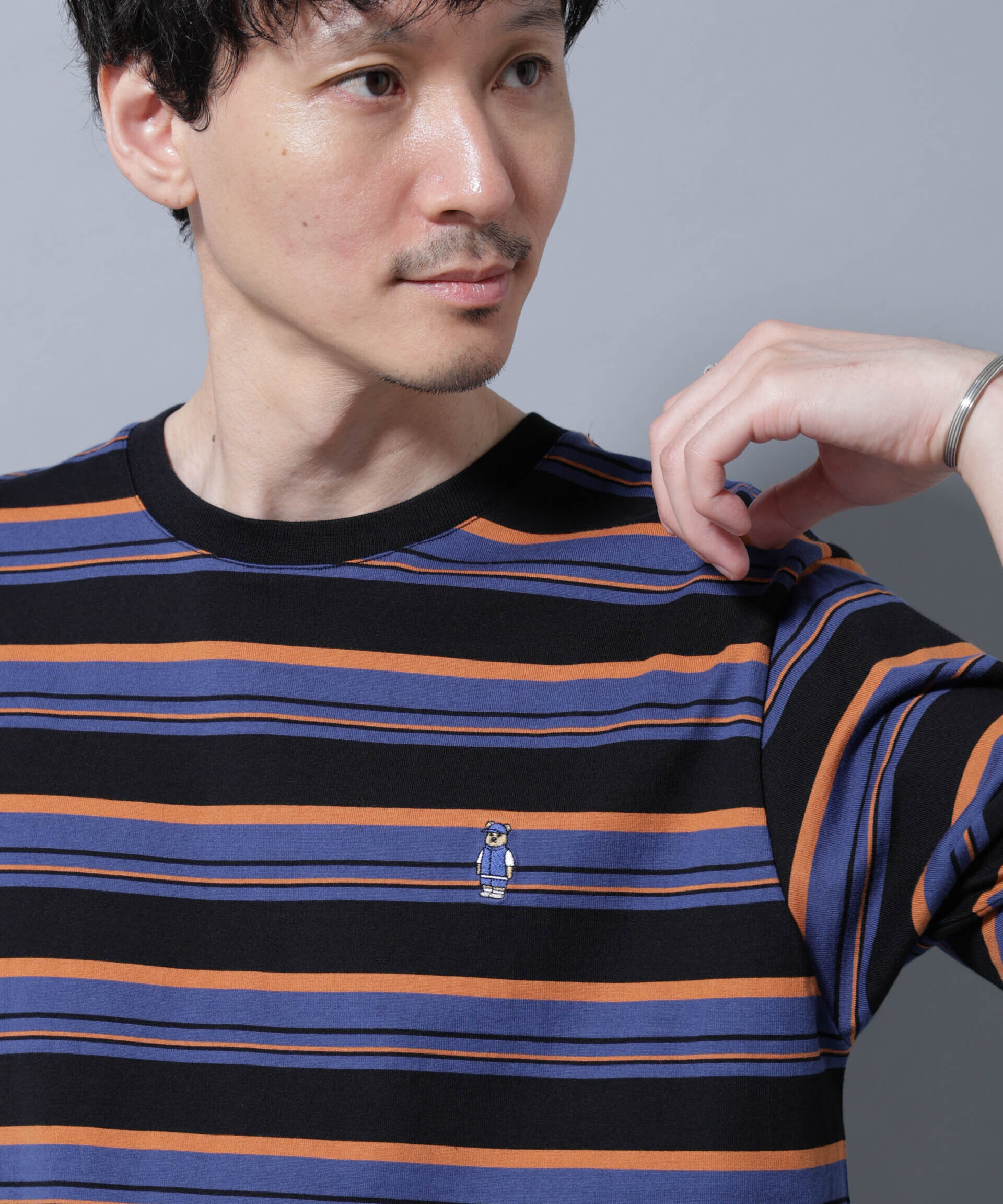 NANO universe「ナノベアボーダーTシャツ 半袖」|Tシャツ・カットソー|