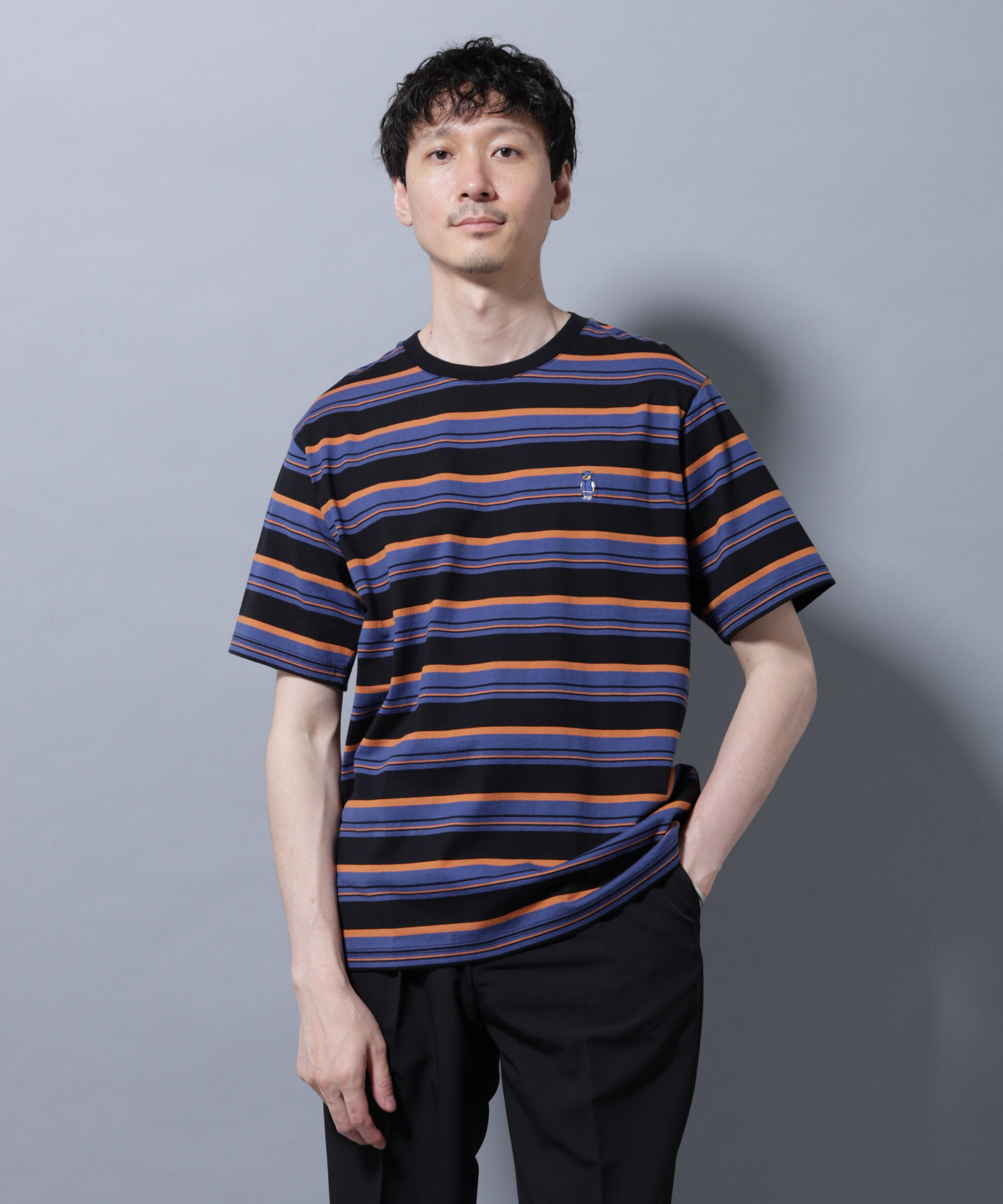 NANO universe「ナノベアボーダーTシャツ 半袖」|Tシャツ・カットソー|
