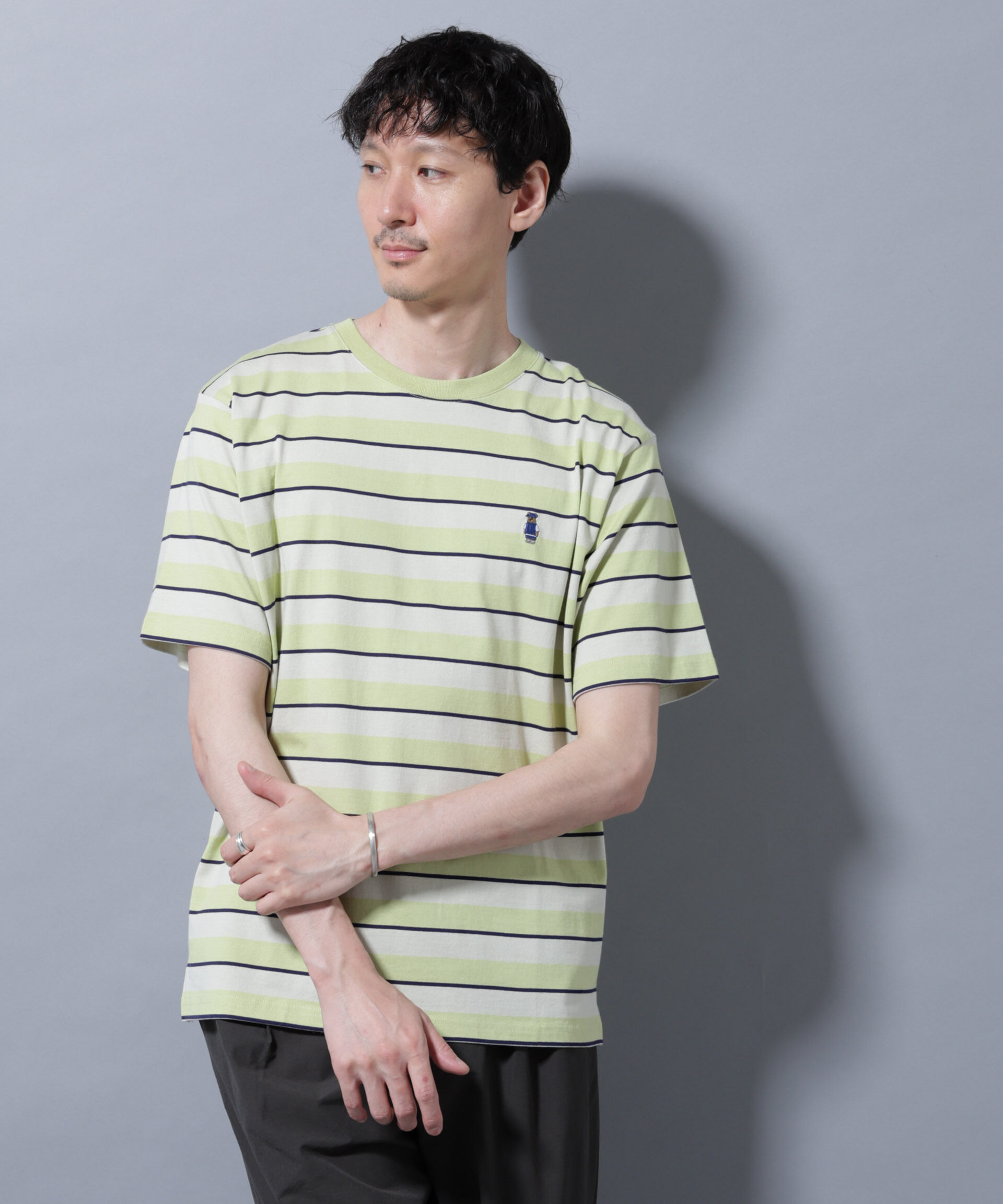 NANO universe「ナノベアボーダーTシャツ 半袖」|Tシャツ・カットソー|