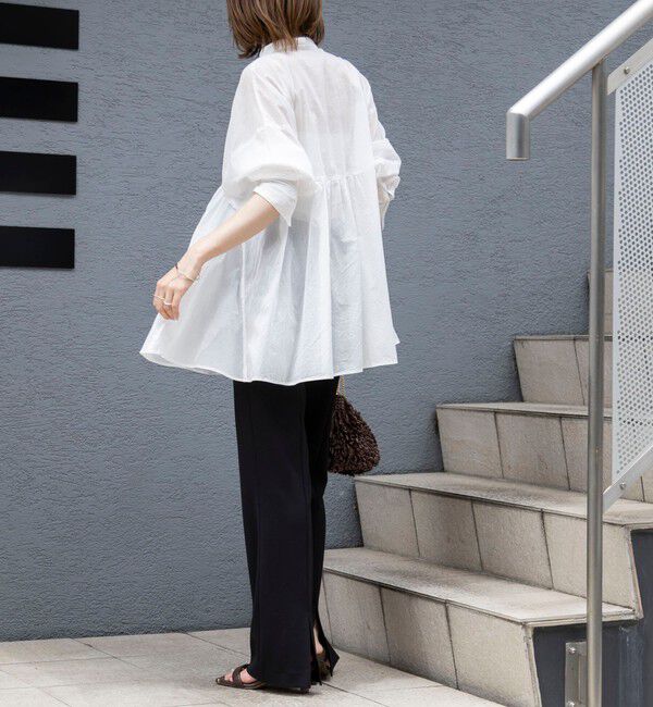 NOLLEY'S「【WEB＆一部店舗限定】【BECシリーズ】綿ボイルピンタックオーバーシャツ」|シャツ・ブラウス|