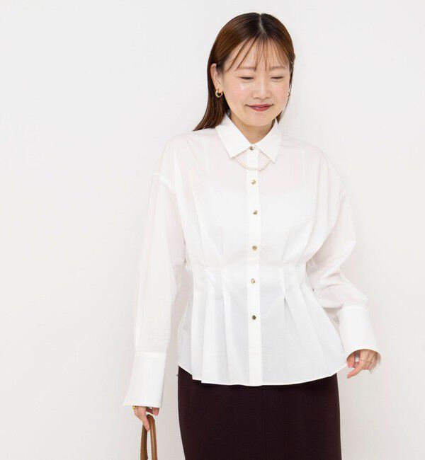 NOLLEY'S sophi「【一部WEB限定カラー】ウォッシャブルウエストタックストレッチシャツ」|シャツ・ブラウス|