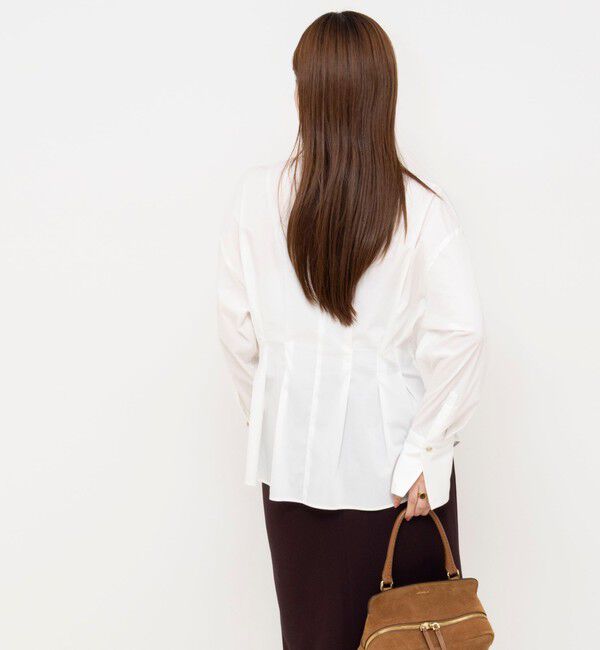 NOLLEY'S sophi「【一部WEB限定カラー】ウォッシャブルウエストタックストレッチシャツ」|シャツ・ブラウス|