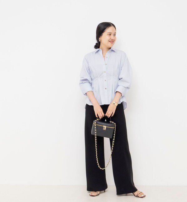 NOLLEY'S sophi「【一部WEB限定カラー】ウォッシャブルウエストタックストレッチシャツ」|シャツ・ブラウス|