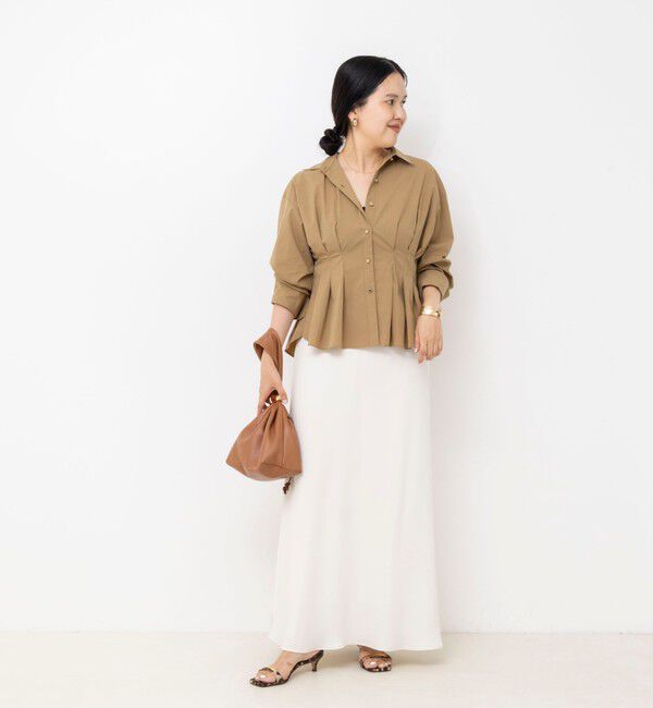 NOLLEY'S sophi「【一部WEB限定カラー】ウォッシャブルウエストタックストレッチシャツ」|シャツ・ブラウス|