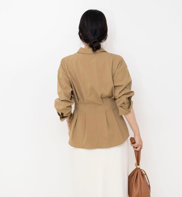 NOLLEY'S sophi「【一部WEB限定カラー】ウォッシャブルウエストタックストレッチシャツ」|シャツ・ブラウス|
