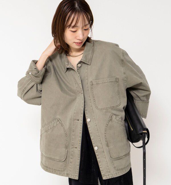NOLLEY'S「【WEB限定】ウォッシャブルケミカルウォッシュカバーオール」|ブルゾン・スタジャン|