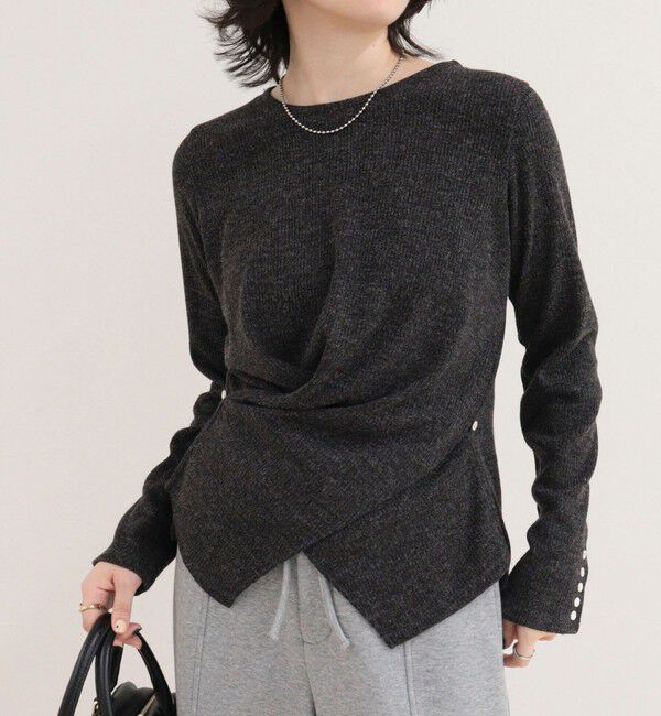 fredy emue「リブニットソーカシュクールプルオーバー」|Tシャツ・カットソー|