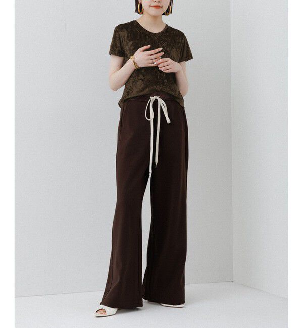 ADAM ET ROPE'「クラッシュベロアTシャツ」|Tシャツ・カットソー|