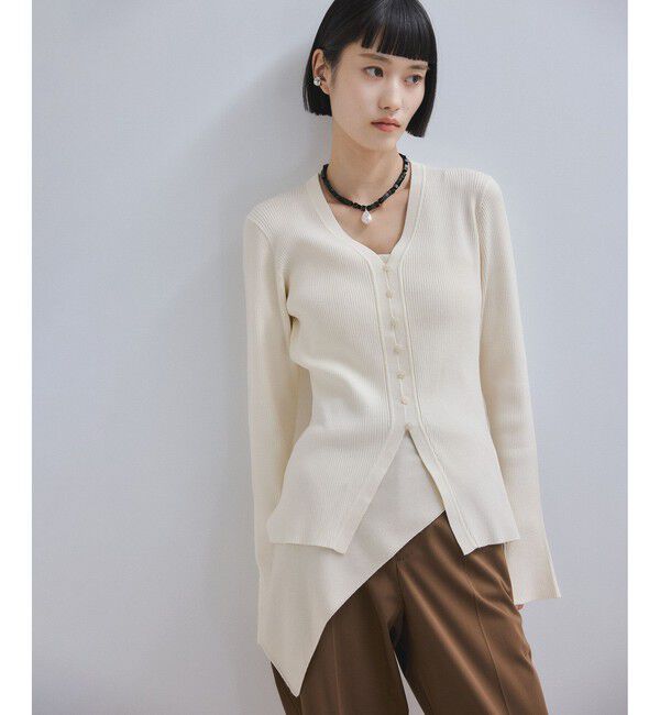 ADAM ET ROPE'「【WEB限定】・【定番】エコベロVネックカーディガン」|カーディガン|
