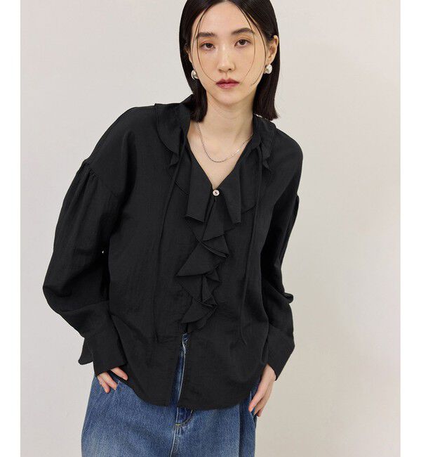 ADAM ET ROPE'「【WEB限定】ラッフルブラウス」|シャツ・ブラウス|