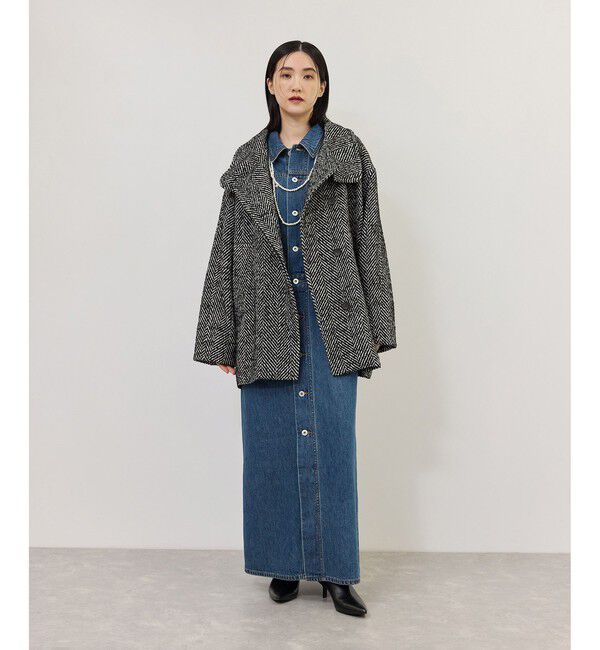 ADAM ET ROPE'「【WEB限定】デニムシャツロングワンピース」|ワンピース|