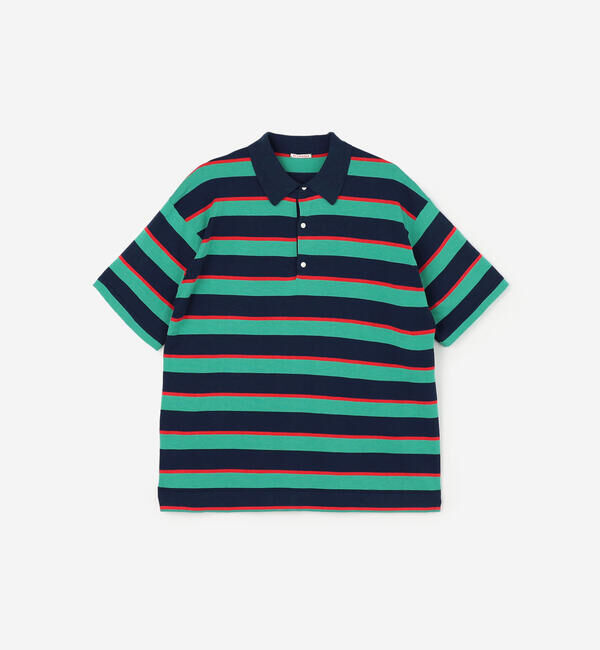  「RYE TENDER | コットン 半袖ポロシャツ MEN」|ニット・セーター|