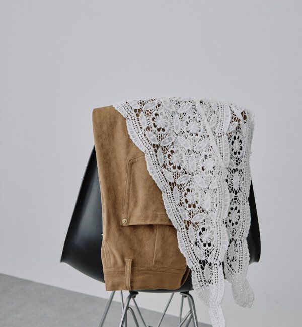  「【GALENA/ガレナ】コットンレーススカーフ」|バンダナ・スカーフ|オフホワイト