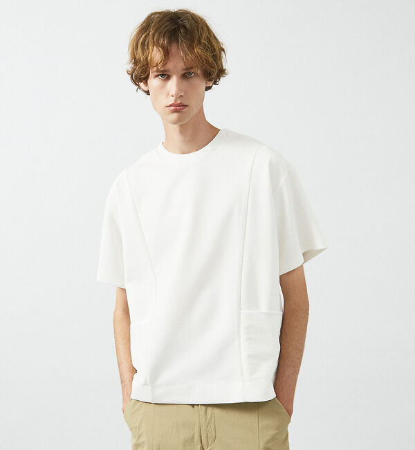 ABAHOUSE「カルゼスムース コンビネーション Tシャツ」|Tシャツ・カットソー|ホワイト