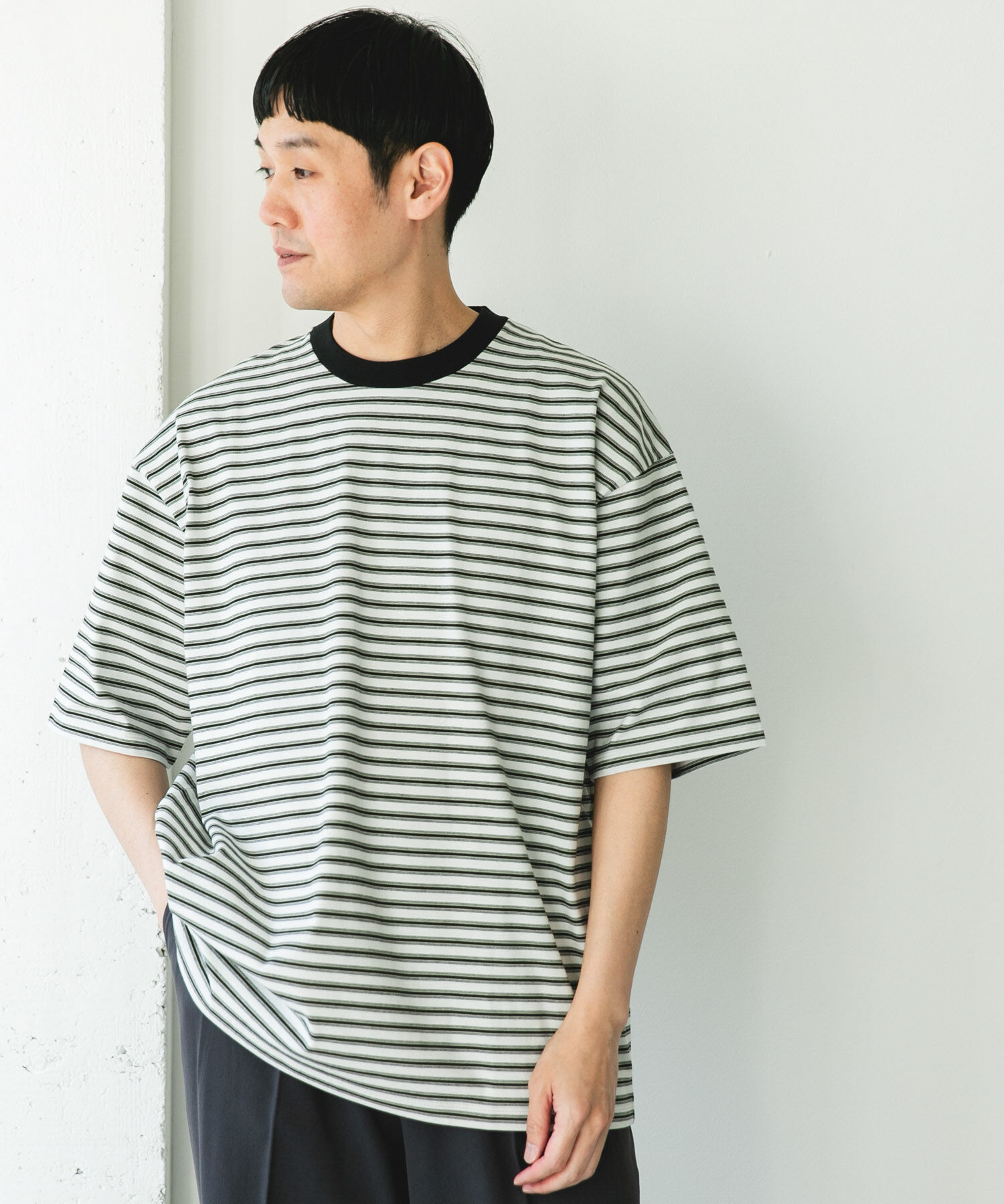 URBAN RESEARCH DOORS「プレーティングマルチボーダーTシャツ」|Tシャツ・カットソー|