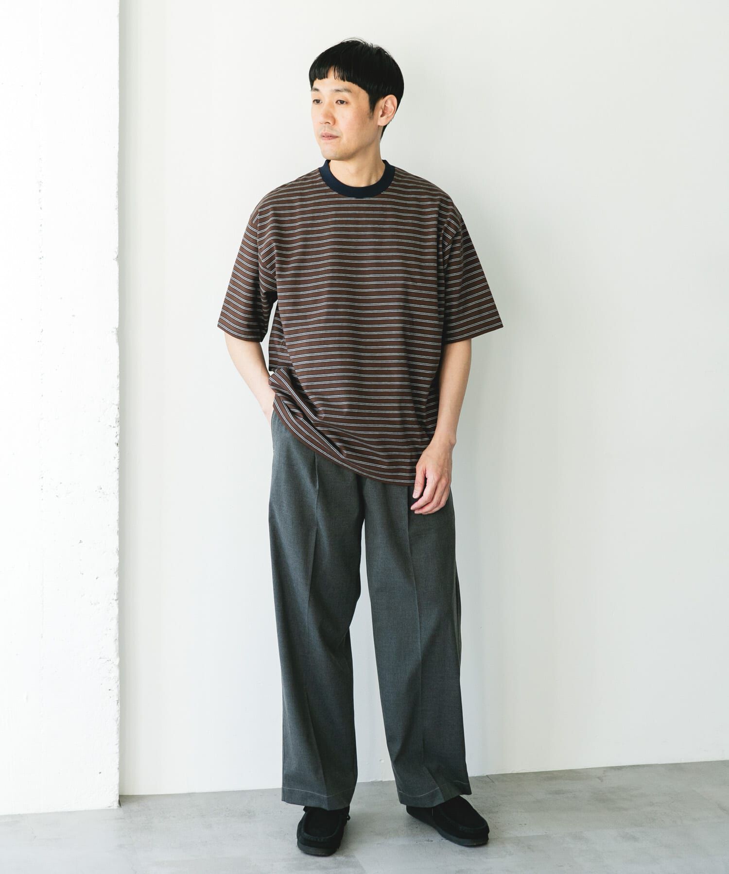 URBAN RESEARCH DOORS「プレーティングマルチボーダーTシャツ」|Tシャツ・カットソー|