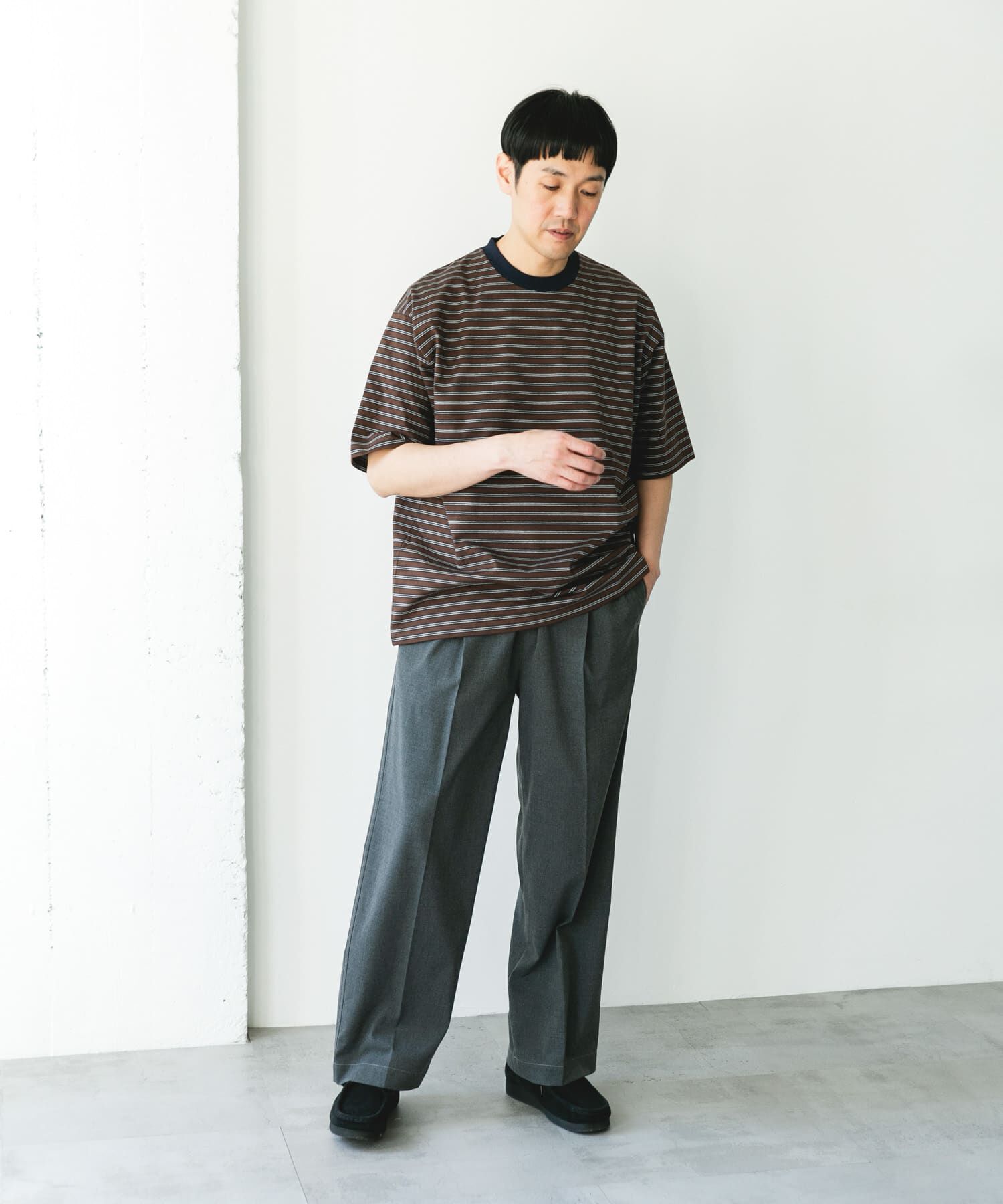 URBAN RESEARCH DOORS「プレーティングマルチボーダーTシャツ」|Tシャツ・カットソー|