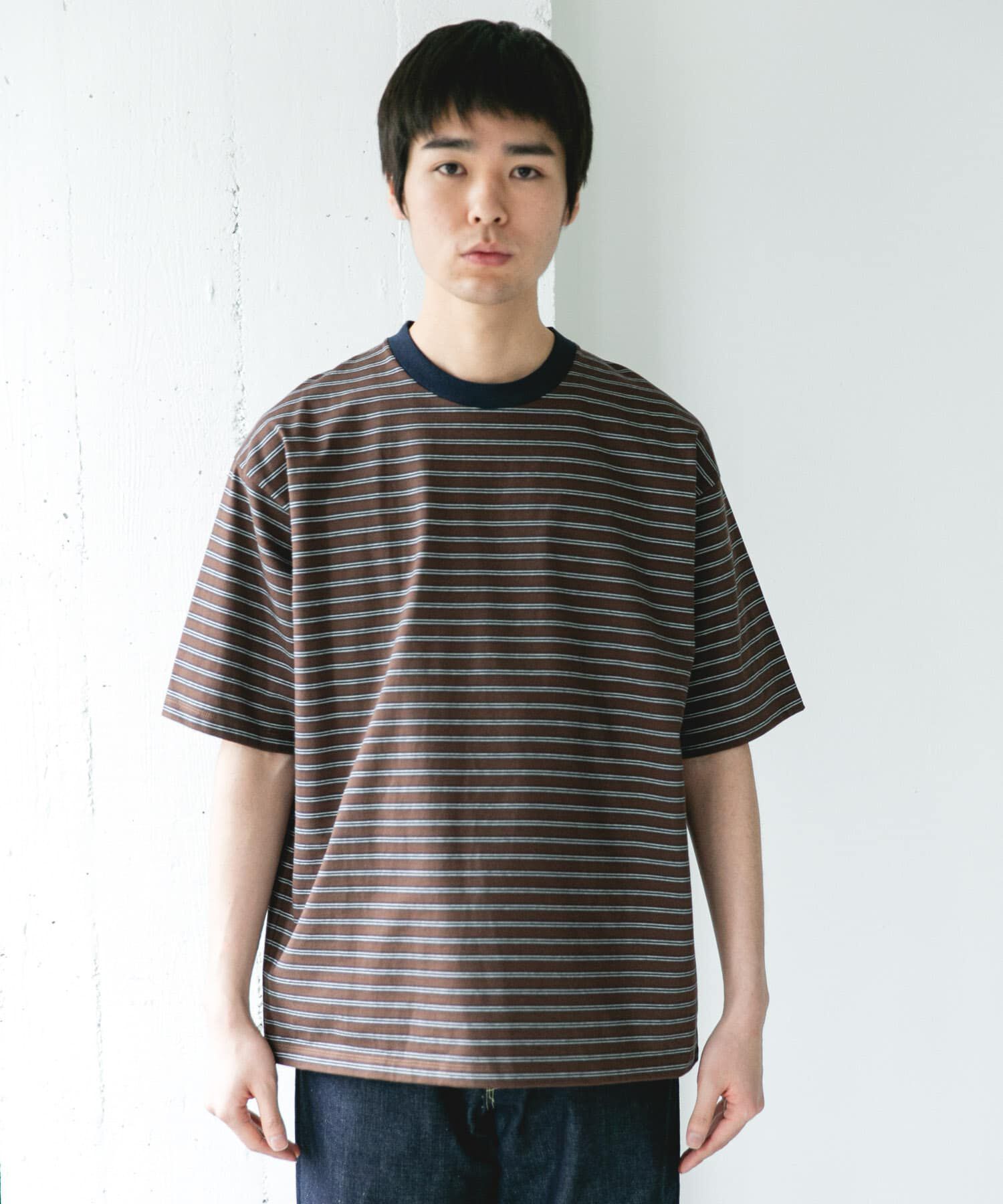 URBAN RESEARCH DOORS「プレーティングマルチボーダーTシャツ」|Tシャツ・カットソー|