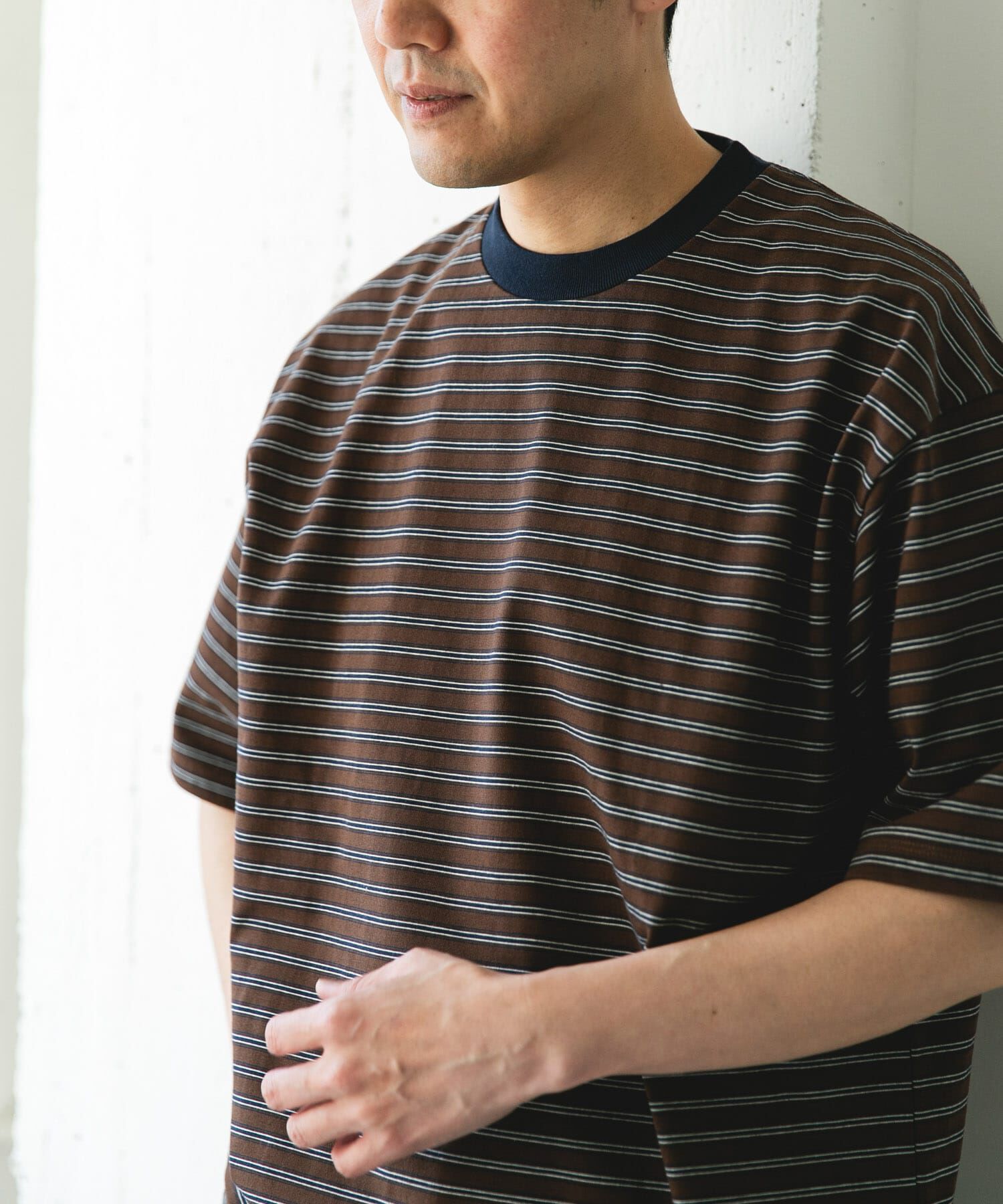 URBAN RESEARCH DOORS「プレーティングマルチボーダーTシャツ」|Tシャツ・カットソー|