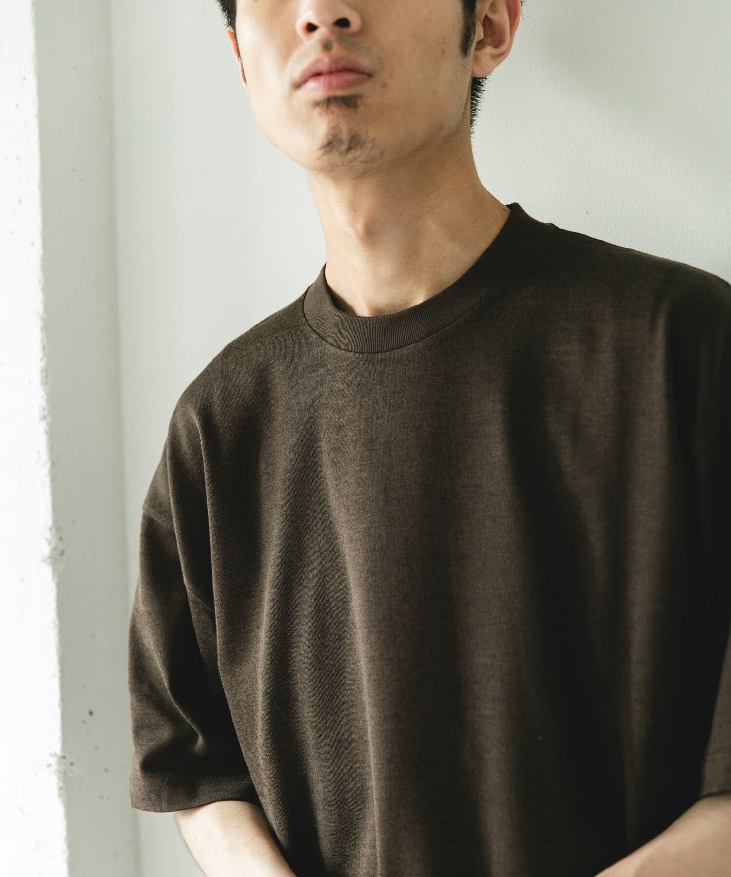 URBAN RESEARCH DOORS「コットンレーヨンクルーネック ショートスリーブ Tシャツ」|Tシャツ・カットソー|