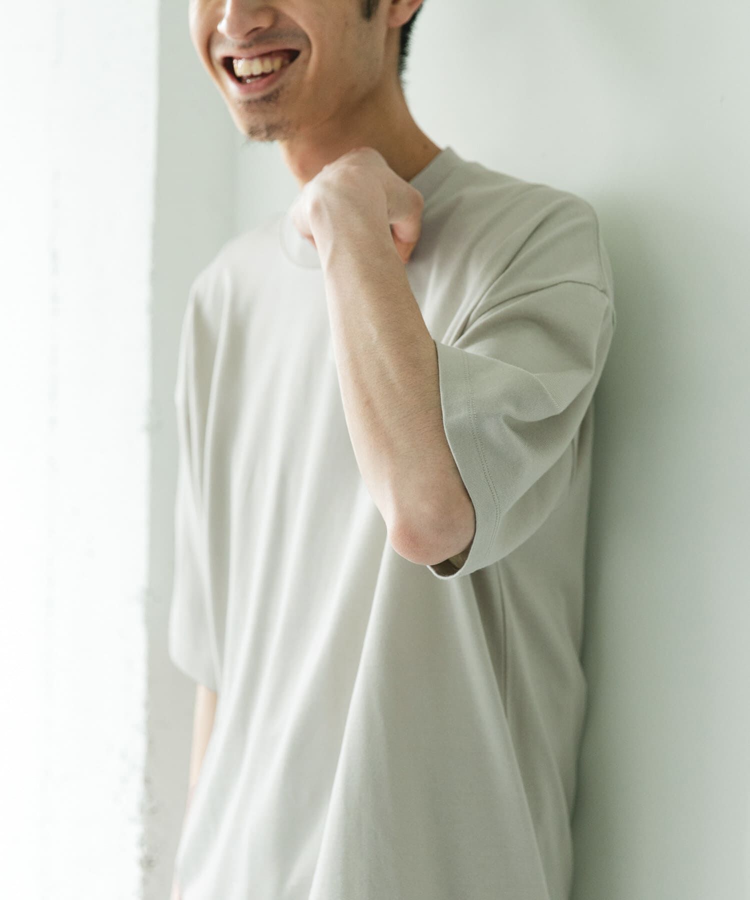 URBAN RESEARCH DOORS「コットンレーヨンクルーネック ショートスリーブ Tシャツ」|Tシャツ・カットソー|